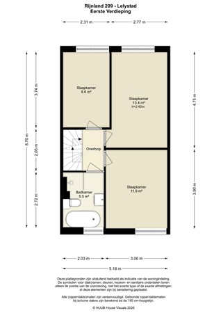 Floorplan - Rijnland 209, 8245 BH Lelystad