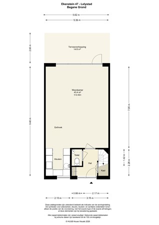 Floorplan - Ekenstein 47, 8226 RH Lelystad