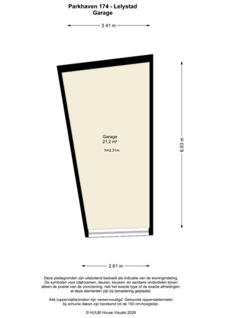Floorplan - Parkhaven 174, 8242 PJ Lelystad