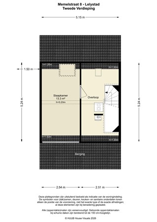 Floorplan - Memelstraat 8, 8232 RK Lelystad