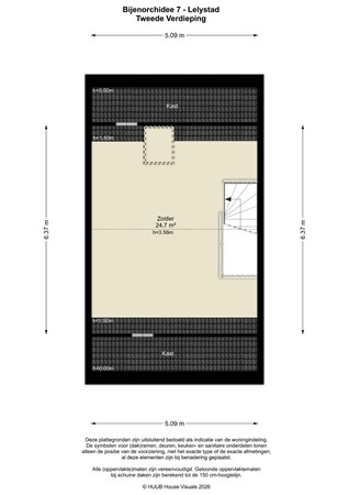 Floorplan - Bijenorchidee 7, 8245 LR Lelystad