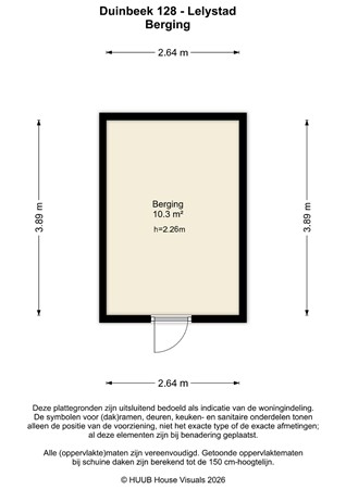 Floorplan - Duinbeek 128, 8226 TR Lelystad