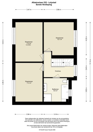 Floorplan - Albatroslaan 232, 8241 CN Lelystad