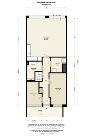 Floorplan - Agoraweg, 8224 BZ Lelystad
