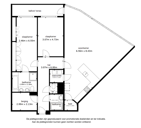 Floorplan - Lemmerstraat, 8244 DJ Lelystad