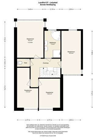 Floorplan - Landfort 97, 8219 AK Lelystad