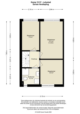 Floorplan - Kamp 15 57, 8225 DG Lelystad