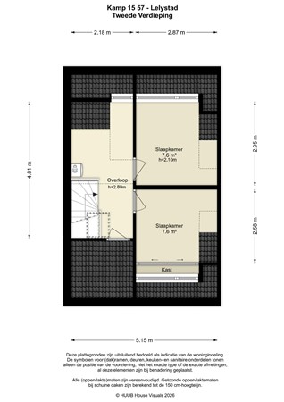 Floorplan - Kamp 15 57, 8225 DG Lelystad