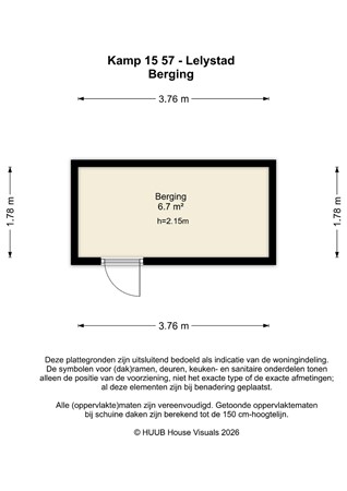 Floorplan - Kamp 15 57, 8225 DG Lelystad