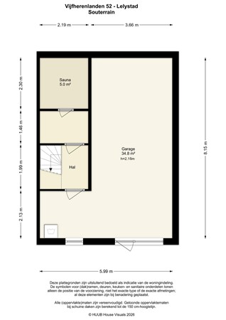 Floorplan - Vijfherenlanden 52, 8245 BB Lelystad