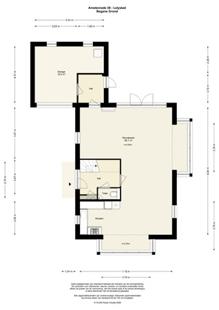 Floorplan - Amstenrade 38, 8219 AD Lelystad