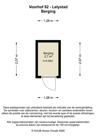 Floorplan - Voorhof 82, 8212 CP Lelystad
