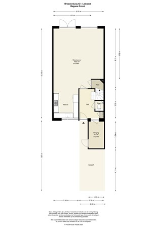 Floorplan - Breedenburg 42, 8219 BA Lelystad