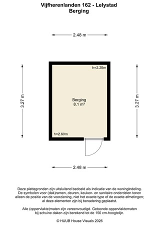 Floorplan - Vijfherenlanden 162, 8245 BD Lelystad