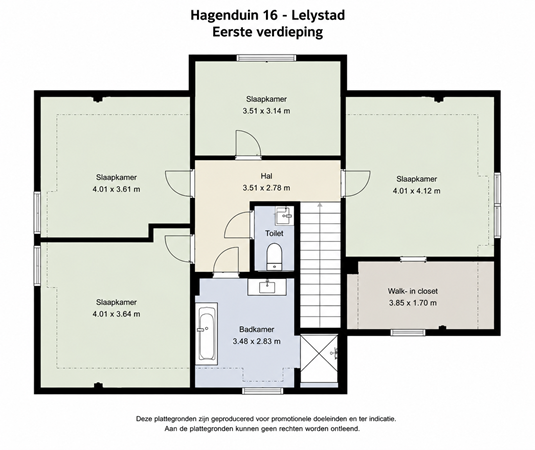 Floorplan - Hagenduin 16, 8219 DE Lelystad
