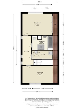 Floorplan - Galjoen 11 58, 8243 ML Lelystad