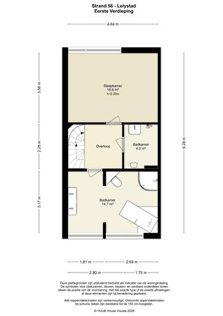Floorplan - Strand 56, 8224 EC Lelystad