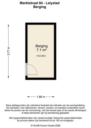 Floorplan - Marktstraat 84, 8224 MJ Lelystad