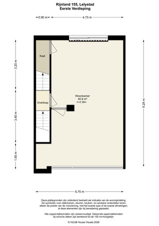 Floorplan - Rijnland 155, 8245 CT Lelystad