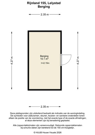 Floorplan - Rijnland 155, 8245 CT Lelystad