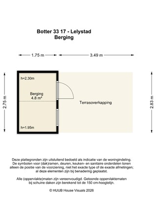 Floorplan - Botter 33 17, 8243 KM Lelystad