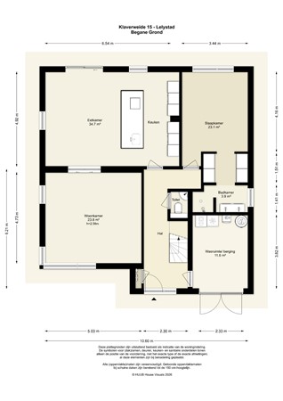 Floorplan - Klaverweide 15, 8219 DG Lelystad