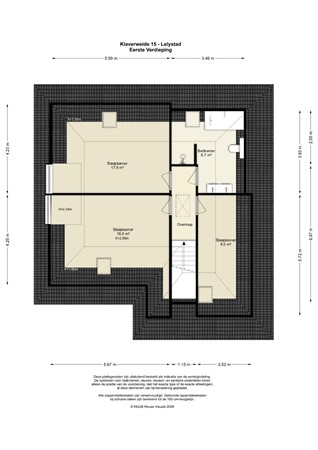Floorplan - Klaverweide 15, 8219 DG Lelystad