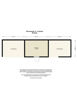Floorplan - Klaverweide 15, 8219 DG Lelystad
