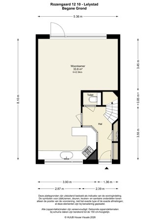 Floorplan - Rozengaard 12 10, 8212 DD Lelystad