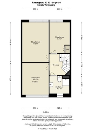 Floorplan - Rozengaard 12 10, 8212 DD Lelystad