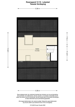Floorplan - Rozengaard 12 10, 8212 DD Lelystad
