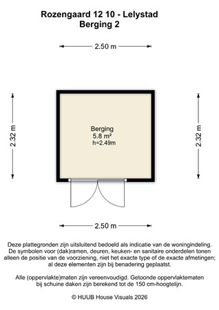 Floorplan - Rozengaard 12 10, 8212 DD Lelystad