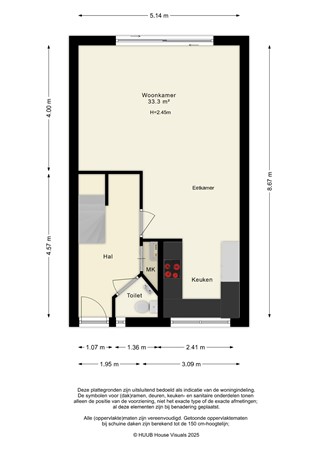 Floorplan - Kerseboomstraat 71, 1326 DH Almere