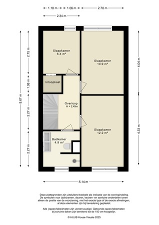 Floorplan - Kerseboomstraat 71, 1326 DH Almere