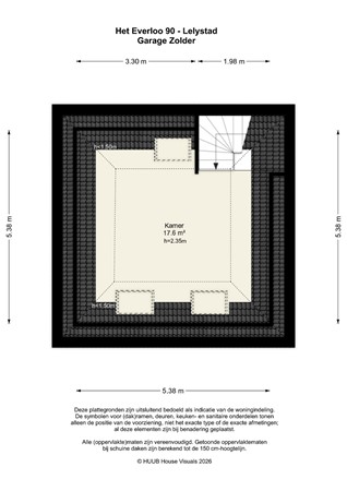 Floorplan - Het Everloo 90, 8219 DH Lelystad
