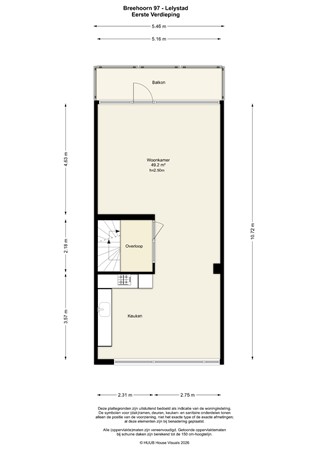 Floorplan - Breehorn 97, 8223 CS Lelystad
