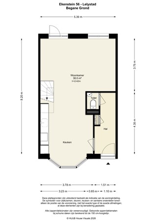 Floorplan - Ekenstein 56, 8226 RH Lelystad