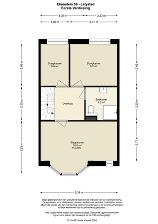 Floorplan - Ekenstein 56, 8226 RH Lelystad