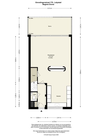 Floorplan - Grevelingenstraat 179, 8226 GD Lelystad
