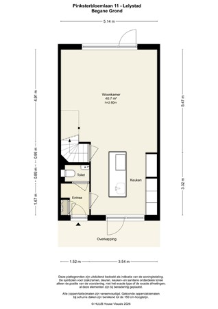 Floorplan - Pinksterbloemlaan 11, 8245 LA Lelystad
