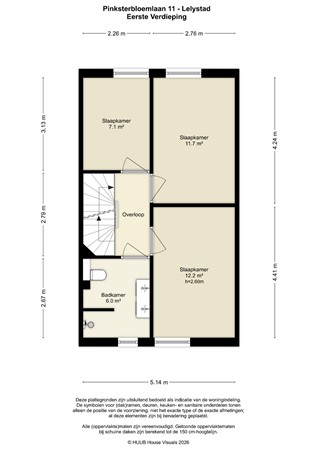 Floorplan - Pinksterbloemlaan 11, 8245 LA Lelystad