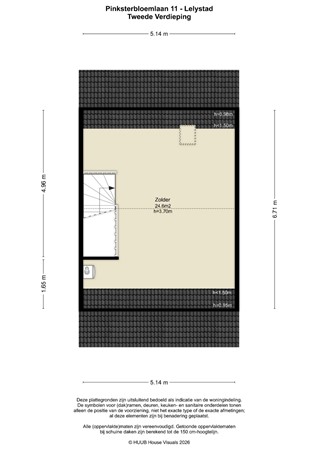 Floorplan - Pinksterbloemlaan 11, 8245 LA Lelystad