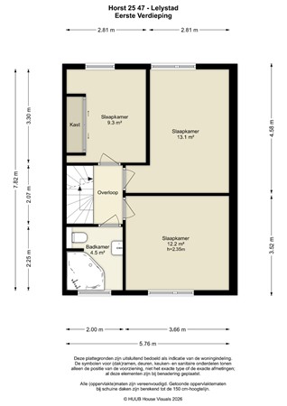 Floorplan - Horst 25 47, 8225 ML Lelystad