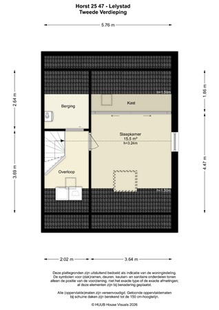 Floorplan - Horst 25 47, 8225 ML Lelystad