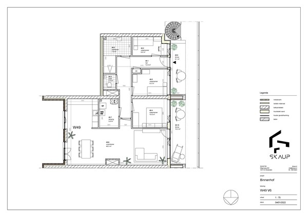Plattegrond - appartement 6e verdieping Bouwnummer 49, 8224 Lelystad 
