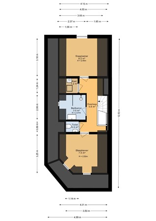 Blommersdijkselaan, 3036 NC Rotterdam - Derde verdieping - 2D.jpg