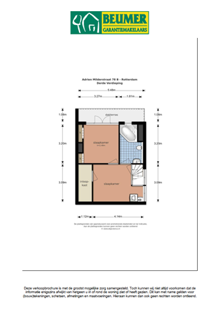 Adrien Mildersstraat, 3022 NK Rotterdam - Plattegrond 3e verdieping.PNG