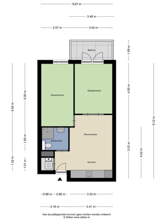 1e Middellandstraat, 3021 BE Rotterdam - 20240412 - 1e Middellandstraat 70b Rotterdam - Verhuur plattegrond.jpg
