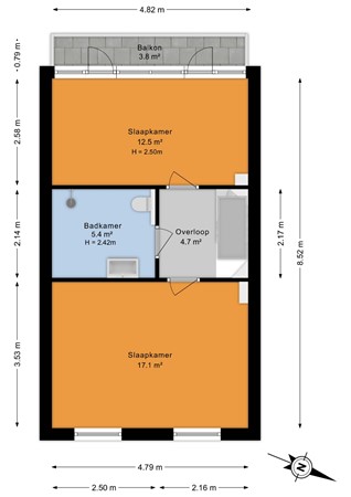 Pannekoekstraat 93B, 3011 LD Rotterdam - Tweede verdieping - 2D.jpg