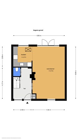 Floorplan - Beursweg 12, 1271 BT Huizen